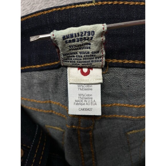 True Religion Bobby Gold Painted Pockets Women's Low-Rise Bootcut Jeans Sz 28 - Picture 12 of 12